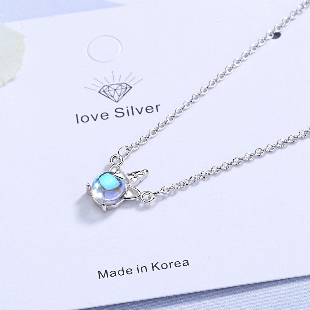 WANGAIYAO cute ins niche fantasy unicorn necklace female net red short clavicle chain tide