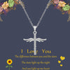 WANGAIYAO temperament angel wings ladies pendant simple and versatile cross inlaid zircon jewelry necklace Valentine