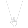 WANGAIYAO style accessories stainless steel pendant necklace female palm gesture lady clavicle chain jewelry creative jewelr