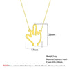 WANGAIYAO style accessories stainless steel pendant necklace female palm gesture lady clavicle chain jewelry creative jewelr