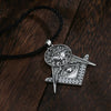 WANGAIYAO2021 Men's Slavic Pendant Necklace Sun Masonic Pendant Necklace Knights Templar Symbol Necklace Jewelry