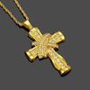 WANGAIYAO2021 men's domineering inlaid zircon three-dimensional cross style pendant necklace hip hop jewelry pendant male ho