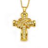 WANGAIYAO2021 men's domineering inlaid zircon three-dimensional cross style pendant necklace hip hop jewelry pendant male ho