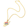 WANGAIYYAO Syrian Flag Map Couple Necklace Item Jewelry Hip Hop Oil Necklace