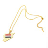 WANGAIYYAO Syrian Flag Map Couple Necklace Item Jewelry Hip Hop Oil Necklace