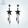 Earring for Women Fine Jewelry Ear Black Star Long Tassel Drop Earrings for Party Dangle Earrings for Girls Brincos