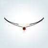 Women Choker Necklace Baroque Clavicle Black Double Rope link Chain Collares round crystal Pendant Necklace Torques
