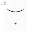 Women Necklace Crystal from Swarovski Black Dope Rope Chain Crystal Pendant Baroque Clavicle Choker Necklace Collar