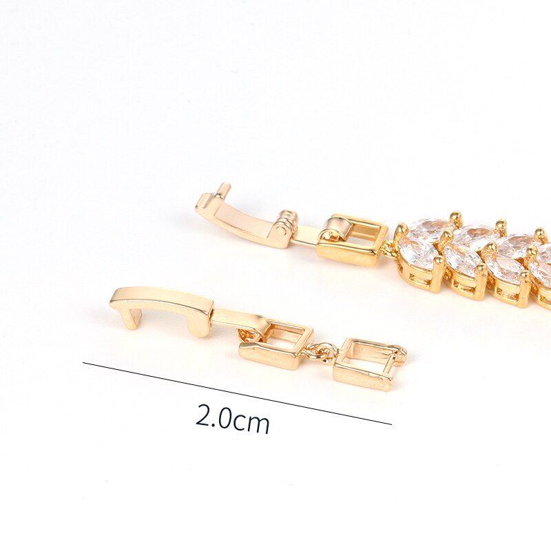 WEIMANJINGDIAN White Gold / Yellow Gold / Rose Gold Color Plated Bracelet or Necklace's Extenders /Extension Buckle Clasp