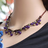 WEIYU Purple Yellow Green Chalcedony Red Onyx Beads Tassel Choker Necklaces Handmade Knitted Bohemian Ethnic Women Necklace