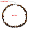 WGOUD Bohemian Natural Stone Bead Choker Necklace Bracelet Bridal Handmade Irregular Ladies Jewelry Collar Party Gift