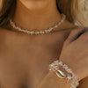WGOUD Bohemian Natural Stone Bead Choker Necklace Bracelet Bridal Handmade Irregular Ladies Jewelry Collar Party Gift