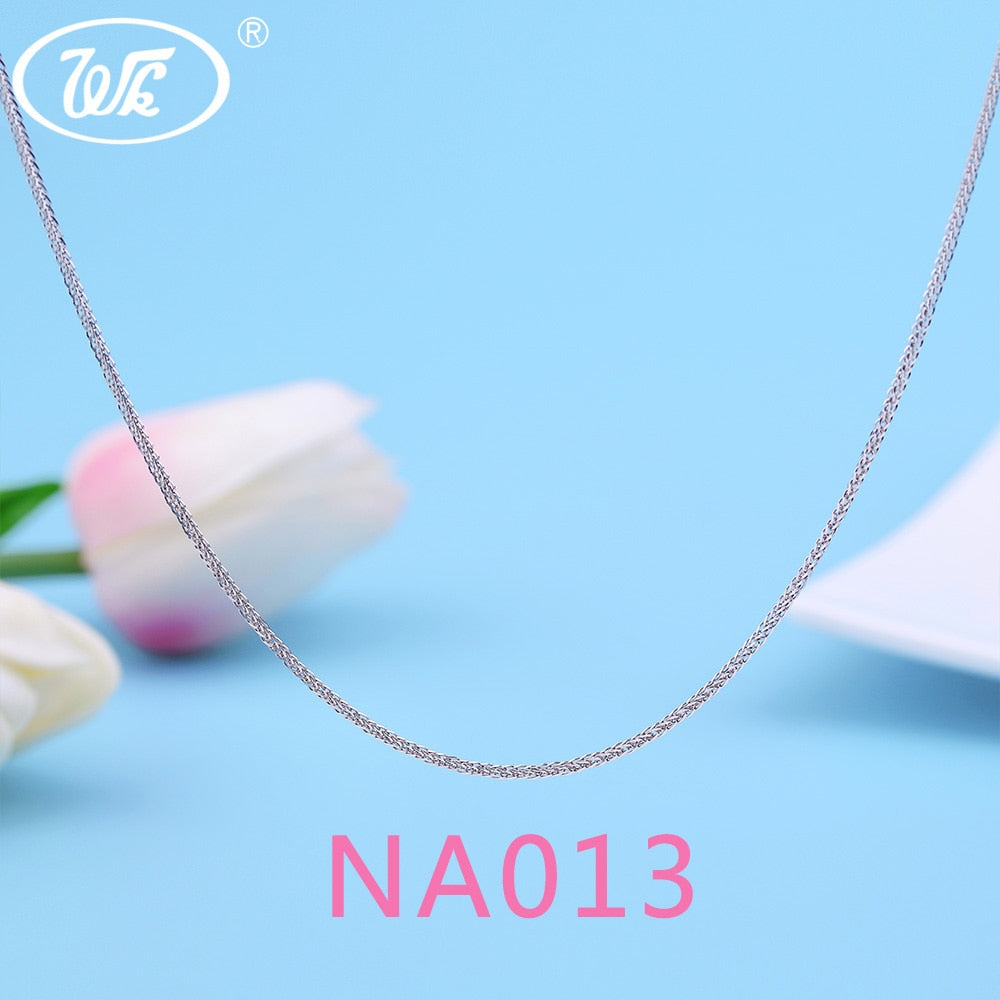 0.8MM Super Thin Simple Foxtail Chain Pure Real 925 Sterling Silver Necklace Women Chains For Pendant Dropshipping EW NA012