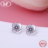 16 Styles NEW 925 Silver Earrings Jewelry Crystal Star Round Heart Girls Women Stud Earrings Jewellery Wholesale Hot OW EA037