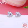 16 Styles NEW 925 Silver Earrings Jewelry Crystal Star Round Heart Girls Women Stud Earrings Jewellery Wholesale Hot OW EA037
