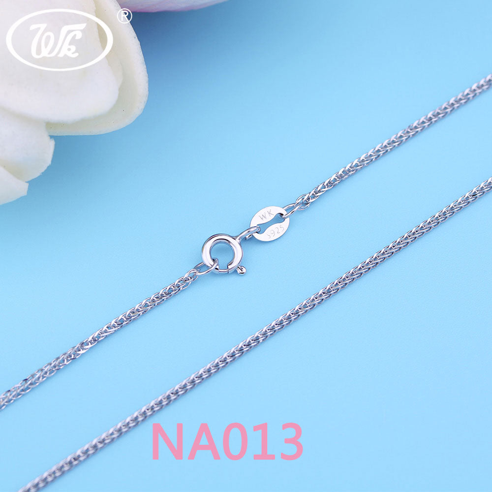 925 Silver Chain Necklace Women Girls Kids Children Solid S925 Basic Chain Jewelry Necklaces 16 18 Inch Wholesale W2 NA013