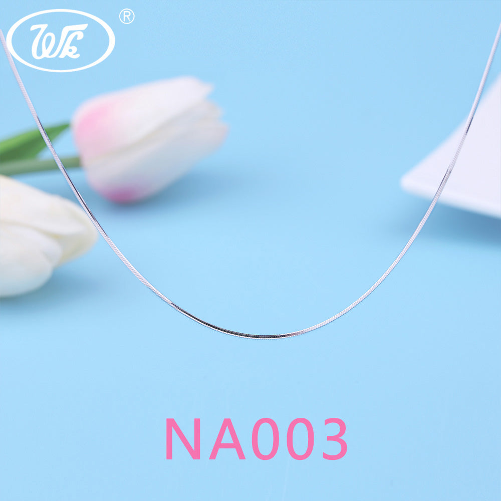 925 Silver Chain Women Necklace Snake Rope Box Twist Link Chain Jewelry 16 18 Inch Collar Mujer Dropshipping 2020 W1 NA013