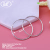 925 Sterling Silver Big Hoop Earrings Large Round Circle Ear Hoops Women Simple Creole Jewellery Gift 35MM 55MM NEW W2 ED006