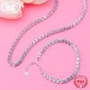 925 Sterling Silver Bracelet Necklace Chain Silver 925 Set NEW 2020 Jewellery Wedding Jewelry Sets For Women Bride Gift W6