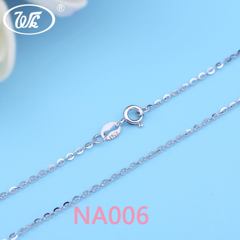 925 Sterling Silver Necklace Chain For Women Girls Kids Children Slim Thin Basic Chain Jewelry 40cm 45cm Wholesale W1 NA005