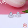 925 Sterling Silver Stud Earrings Star Heart Crystal 2020 Women Earring Brincos Fine Jewelry   Wholesale OW EA044