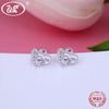 925 Sterling Silver Stud Earrings Star Heart Crystal 2020 Women Earring Brincos Fine Jewelry   Wholesale OW EA044
