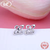 925 Sterling Silver Stud Earrings Star Heart Crystal 2020 Women Earring Brincos Fine Jewelry   Wholesale OW EA044