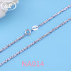 Genuine 925 Sterling Silver Women Chain Necklace Link Snake Box Rope Chains 16 18 Inch Necklaces Jewelry Dropshipping 2020 OW