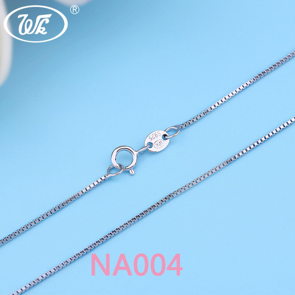 Real Pure 925 Sterling Silver Chain Necklace For Women Female Girls 16 18 Inch Snake Rope Link Chain Jewelry Wholesale Gift