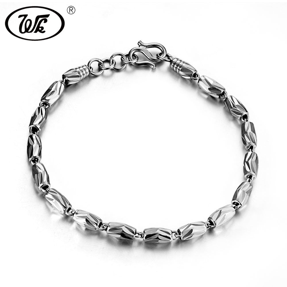 Real Pure 925 Sterling Silver Olive Beads Bracelet For Boys Kids Children Anti Allergy S925 3MM Ball Bracelets 2020 W2 BM003