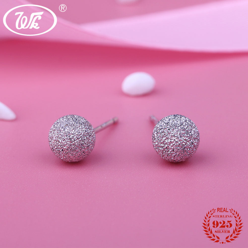 Tiny Small 925 Sterling Silver Ball Earrings Ear Studs Piercing Earrings For Women Girls Jewellery Gift Dropshipping 0W EA077