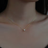 WOOZU 925 Sterling Silver French Cute Four-Leaf Flower Pendant Necklaces For Women Luxury Clavicle Chain 14k Gold Plated Jewelry
