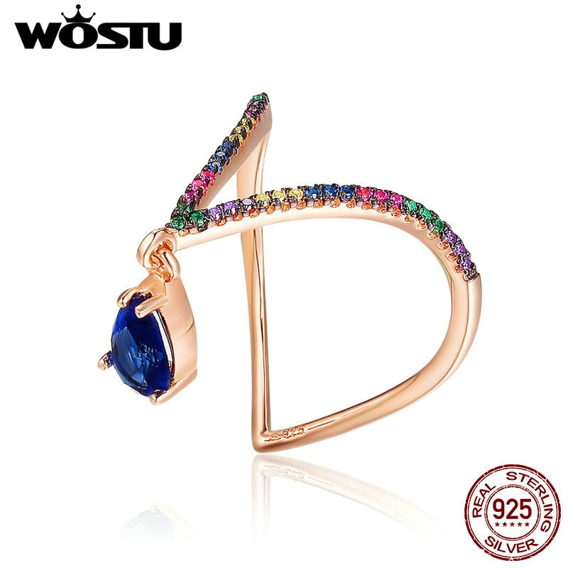 New Arrival 925 Sterling Silver & Gold Color Tears Of Venus Rings For Women Luxury S925 Silver Party Jewelry Gift CQR154