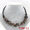 WUBIANLU 13 Style Red Coral Aventurine Fluorite Crystal Shell Necklace Women In Choker Necklaces Jewelry Bohemia T160