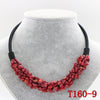 WUBIANLU 13 Style Red Coral Aventurine Fluorite Crystal Shell Necklace Women In Choker Necklaces Jewelry Bohemia T160