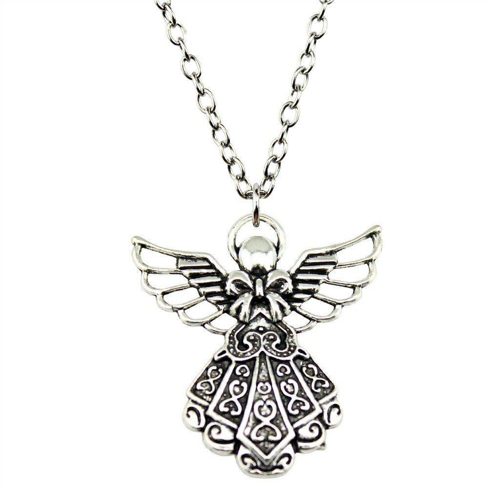 2 Colors 42x39mm Angel Pendant Necklace, Fashion Jewelry Gift For Women Dropshipping 2020 New Arrivals