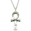 2 Colors 43x19mm Ankh Cross Pendant Necklace, Fashion Jewelry Gift For Women Drops Jewellery
