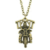 2 Colors 44x28mm Motorcycle Skull Pendant Necklace, Fashion Jewelry Gift Dropshipping 2020 New Arrivals