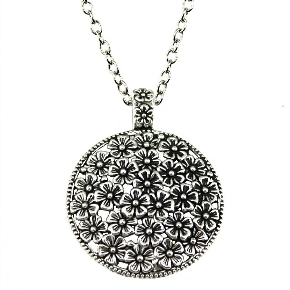 2 Colors 58x45mm Bohemia Flowers Pendant Necklace, Fashion Bohemia Jewelry Gift For Women Drops Suppliers