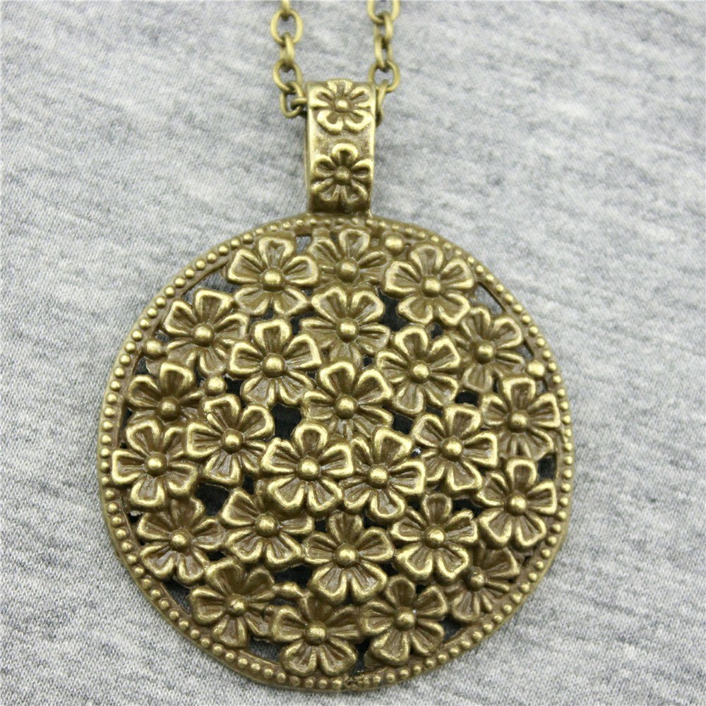 2 Colors 58x45mm Bohemia Flowers Pendant Necklace, Fashion Bohemia Jewelry Gift For Women Drops Suppliers