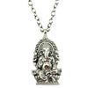2 Colors Antique Silver, Antique Bronze Color 62*32mm Big Elephant Ganesha Pendant Necklace, 70Cm Chain Long Necklace