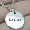 20mm Round Karma Plate Pendant Necklace Jewelry, Handmade Necklace Gift For Women Drops Suppliers
