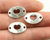 8pcs 13x20mm Heart Connector Charms Heart Connector Charms For Jewelry Making Connector Heart Charms