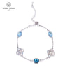 2020 Women Bracelets Crystal From Swarovski Blue Bangle Water Drop Classic Luxury Bracelets Fine Jewelry for Lady