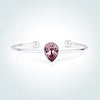 Women Bracelets Crystal from Swarovski Korean style Water Drop Charm Cowboy Blue Bracelets Fine Jewelry for Lady