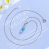 Water Drop Crystal Pendants And Necklaces For Women 925 Stamp Silver Color Female Wedding Jewelry Gifts