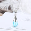 Water Drop Crystal Pendants And Necklaces For Women 925 Stamp Silver Color Female Wedding Jewelry Gifts