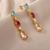 Water Drop Earrings for Women Cubic Zirconia Stainless Steel Earrings 2023 Trend in Wedding Aesthetic Jewerly pendientes