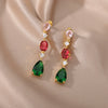 Water Drop Earrings for Women Cubic Zirconia Stainless Steel Earrings 2023 Trend in Wedding Aesthetic Jewerly pendientes