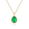 Water Drop Natural Citrine Agate Garnet Pendant Necklaces For Women 925 Sterling Silver Fine Jewelry Necklace With Chain